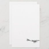  propellervliegtuig — oud propellervliegtuig briefpapier (Voorkant / Achterkant)