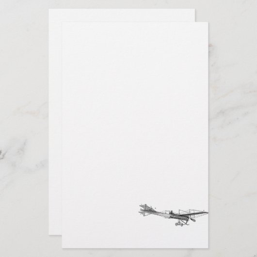 propellervliegtuig — oud propellervliegtuig briefpapier (Voorkant / Achterkant)