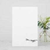  propellervliegtuig — oud propellervliegtuig briefpapier (Staand voorkant)