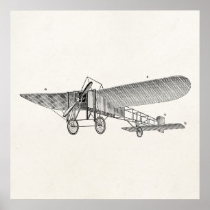  propellervliegtuig — oud propellervliegtuig poster