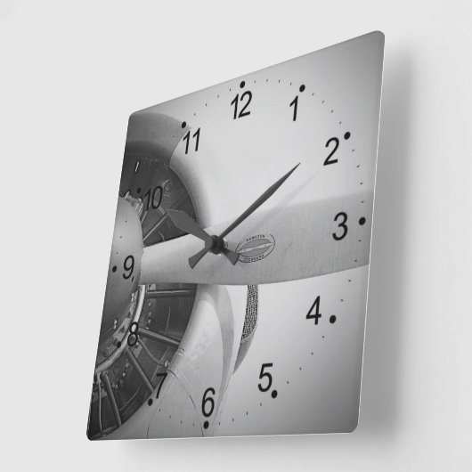 propellervliegtuig vierkante klok (Hoek)