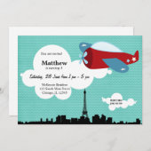 Propellor Plane Birthday (blauw) Kaart (Voorkant / Achterkant)