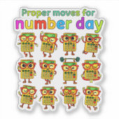Proper Maths for Number Day Cute Sticker (Voorkant)