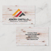 Property Construction | Wood Grain Visitekaartje (Voorkant / Achterkant)