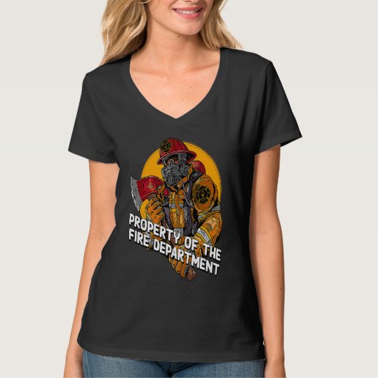 Property Fire Department Firefighter Professional  T-shirt (Voorkant)