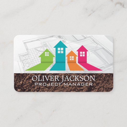 Property Homes Logo | Blueprints Visitekaartje (Voorkant)