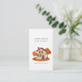 Property Management Business Card with QR Code Visitekaartje (Staand voorkant)