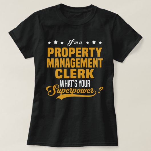 Property Management Clerk T-shirt (Design voorkant)