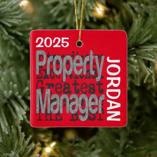 Property Manager Extraordinaire CUSTOM Keramisch Ornament (Boom)