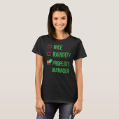 Property Manager Funny Pajama Kerstmis T-shirt (Voorkant volledig)