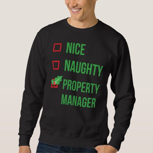 Property Manager Funny Pajama Kerstmis Trui (Voorkant)