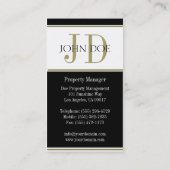Property Manager Gold Stripe W/W Visitekaartje (Achterkant)