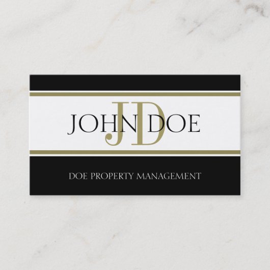Property Manager Gold Stripe W/W Visitekaartje (Voorkant)