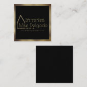 Property Manager Home Sales Broker Gold Vierkante Visitekaartje (Voorkant / Achterkant)