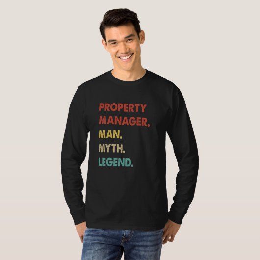 Property Manager Man Myth Legend  1 T-shirt (Voorkant volledig)
