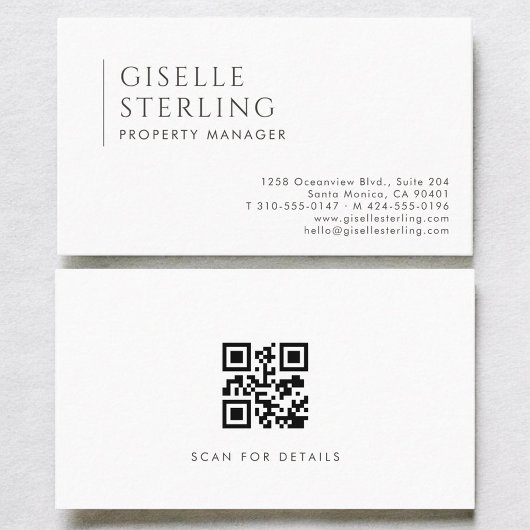 Property Manager Modern Professionele QR Code Visitekaartje