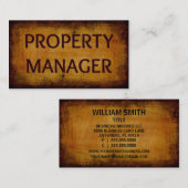 Property Manager-Visitekaartje Visitekaartje (Voorkant / Achterkant)