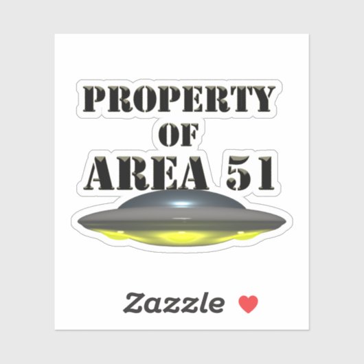 Property of Area 51 Sticker (Vel)