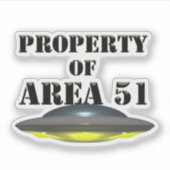 Property of Area 51 Sticker (Voorkant)
