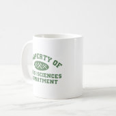 Property of Earth Sciences Department Koffiemok (Voorkant links)