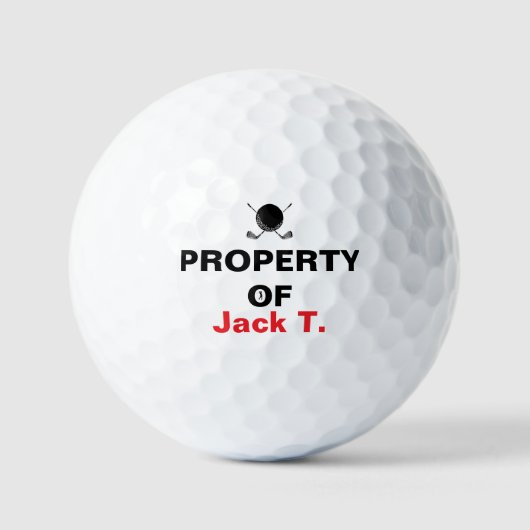 Property Of Golf Dad Fathers Day Design Golfballen (Voorkant)