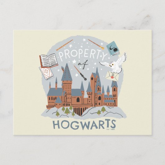 Property of Hogwarts Cartoon Graphic Briefkaart (Voorkant)