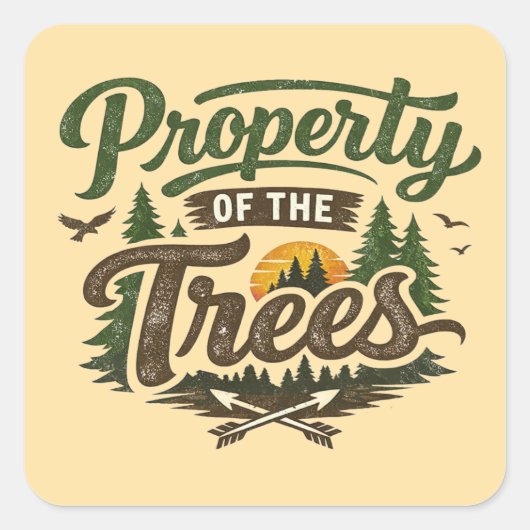 “Property of the Trees” Naure Design Stickers (Voorkant)