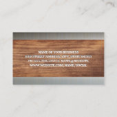 Property Repair Tools Logo | Wood Grain | Metal Visitekaartje (Achterkant)