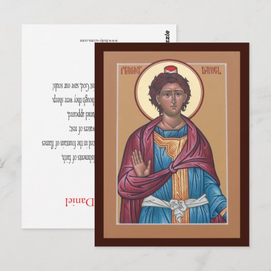 Prophet Daniel Prayer Card Briefkaart (Voorkant / Achterkant)
