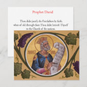 Prophet David Prayer Card Briefkaart (Voorkant / Achterkant)