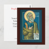 Prophet Ezekiel Prayer Card Briefkaart (Voorkant / Achterkant)