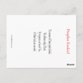 Prophet Ezekiel Prayer Card Briefkaart (Achterkant)