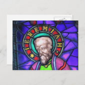 Prophet Jeremiah Glas in lood Window Briefkaart (Voorkant / Achterkant)