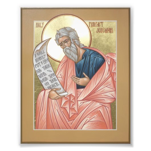 Prophet Jeremiah Icon Print Foto Afdruk (Voorkant)