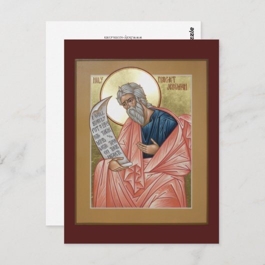 Prophet Jeremiah Prayer Card Briefkaart (Voorkant / Achterkant)