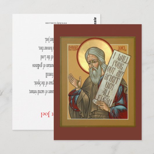 Prophet Joel Prayer Card Briefkaart (Voorkant / Achterkant)