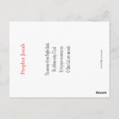 Prophet Jonah Prayer Card Briefkaart (Achterkant)