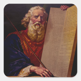 Prophet Moses on Mount Sinai – High-Fidelity Epic  Vierkante Sticker
