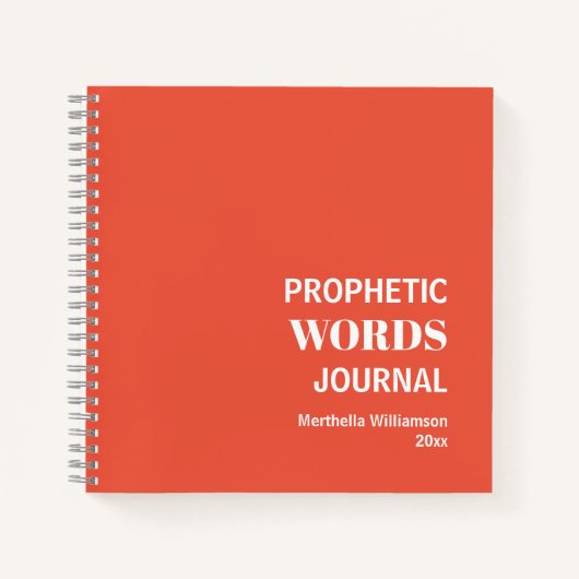Prophetic Words Personalized Prayer Journal Notitieboek (Voorkant)