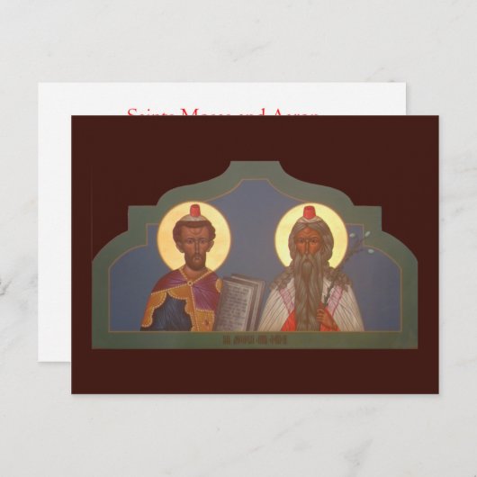 Prophets Moses en Aaron Prayer Card Briefkaart (Voorkant / Achterkant)