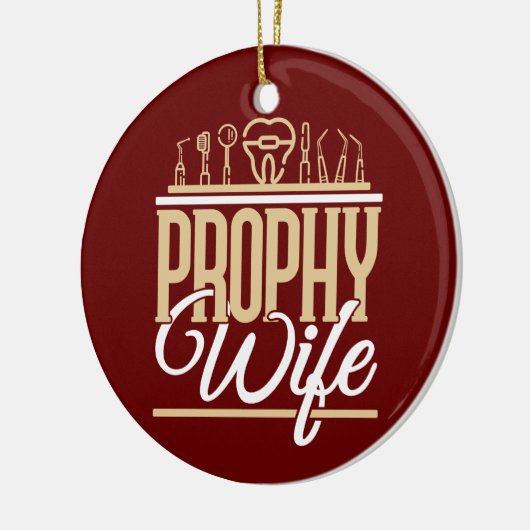 Prophy vrouwen tandarts keramisch ornament (Links)