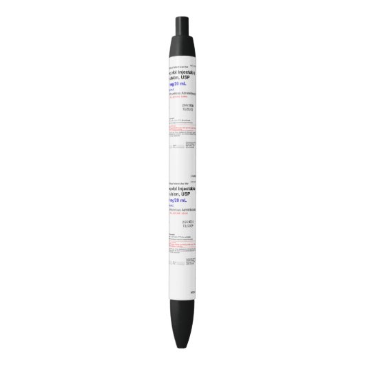 Propofol Anesthesie CRNA Black Trim Pen, zwarte in Inkt Pen (Voorkant Verticaal)