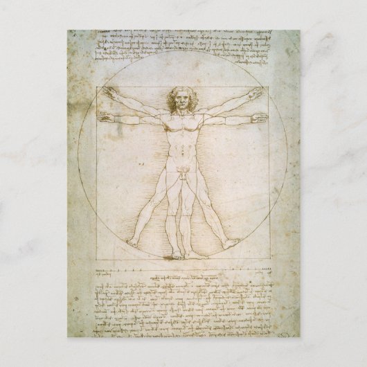 Proporties van de mens briefkaart (Voorkant)