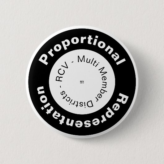 Proportionele ronde-representatieknop ronde button 5,7 cm (Voorkant)