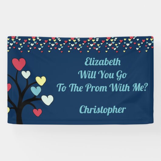 Propositie Vraag om Liefde Hart te Proberen Spandoek (Horizontaal)