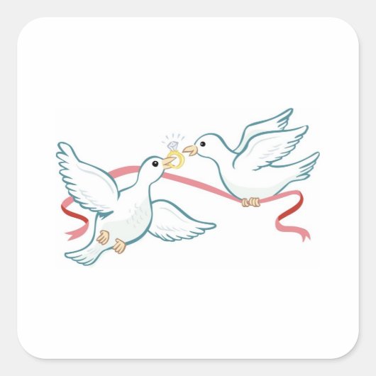 Propsal Doves Vierkante Sticker (Voorkant)
