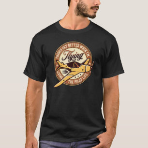 Propvliegtuig met één motor, geboren voor vlucht A T-shirt
