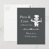 Pros en bakken van voedsel briefkaart (Voorkant / Achterkant)