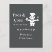 Pros en bakken van voedsel briefkaart (Voorkant)