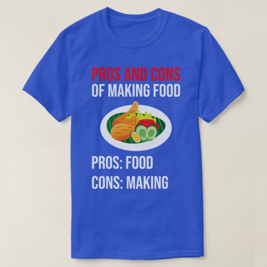 Pros en blikken van levensmiddelen t-shirt (Design voorkant)